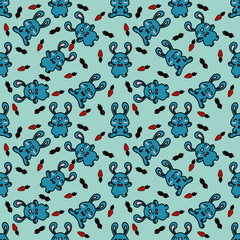 Vector set of cut pet,adorable cartoon animals background.
