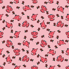 Vector set of cut pet,adorable cartoon animals background.
