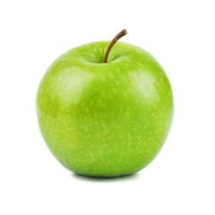 Fresh Ripe green apple isolated on a white background, fruit healthy concept