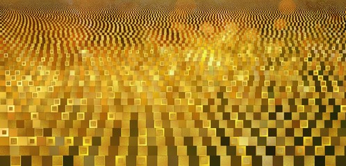 golden abstract geometric pattern, gold mosaic.
