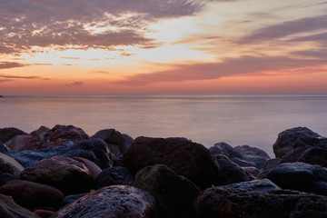 Sunrise in the Mediterranean quiet long exposure © Raul