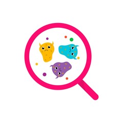 simple bacterial vector dsign illustration, for posters, web, labels, backgrounds and other