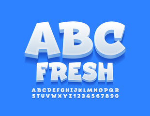 Vector White Alphabet Letters and Numbers, Plyful modern Font