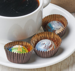 handmade candies colored with tea