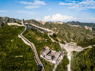 Aerial photography of Yanmenguan Great Wall in Shanxi，China