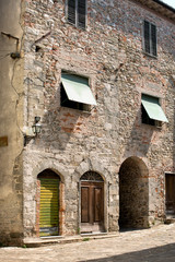 Fototapeta na wymiar Detail of building in the Italian village of Ghivizzano