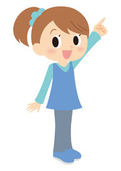 指差し女の子