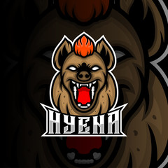 Hyena Mascot Esport gaming logo