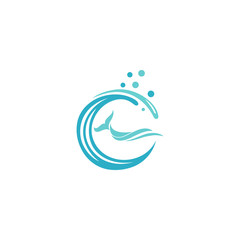 shark fish logo and water logo.