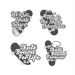 Skateboard Logo Set Vector Design