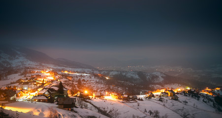 sunset in the mountains