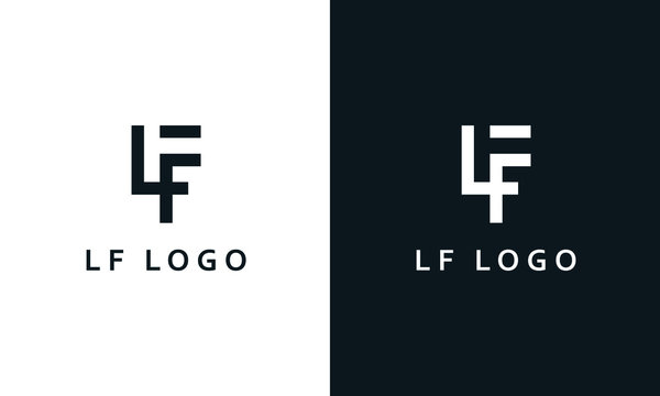 Abstract elegant line art letter LF logo. This logo icon incorporate with two letter L and F in the creative way.