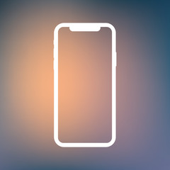 White smartphone concept. Vector illustration