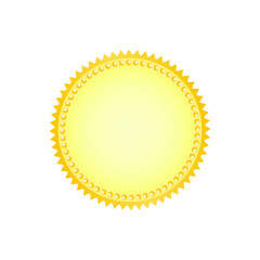 Beautiful design of a gold medal on a white background