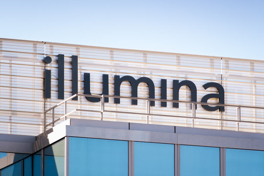 Feb 19, 2020 Foster City / CA / USA - Close up of Illumina logo at their headquarters in Silicon Valley; Illumina, Inc. is an American biotechnology company
