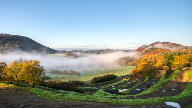 cloudy sunrise in the eifel near Mayen
