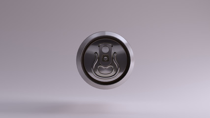 Obraz premium Silver Drinks Can Beverage Soft Drinks Top View 3d illustration 3d render 