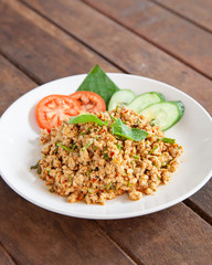 Larb, Thai spicy minced pork salad