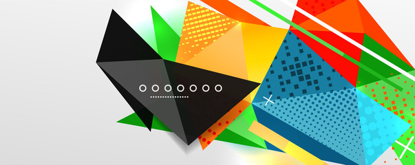 Abstract background - trendy low poly triangle shapes polygonal pattern. Vector Illustration For Wallpaper, Banner, Background, Card, Book Illustration, landing page