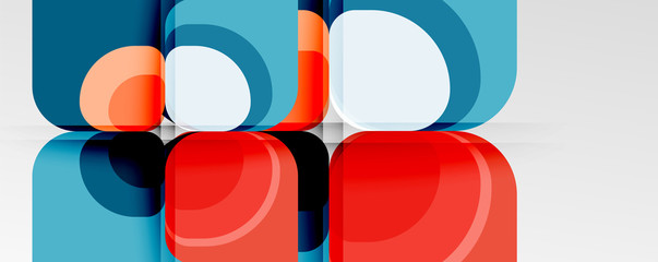 Abstract background - geometric cut paper design flower or square shape composition. Vector Illustration For Wallpaper, Banner, Background, Card, Book Illustration, landing page