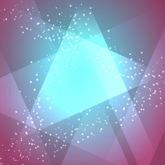 Decorative star background light gradient triangle