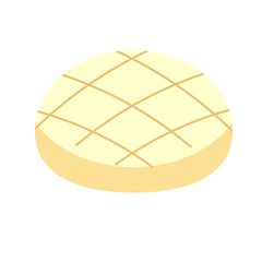 かわいいメロンパンのイラスト