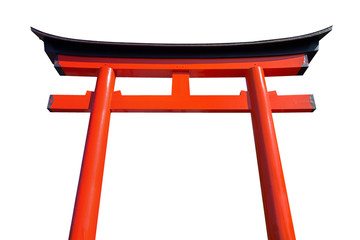 An orange and black Japanese Tori Gate