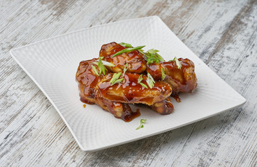 chicken wing grilled  with sauce