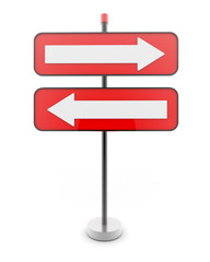 Abstract directions, human choices and risk management theme, original 3d rendering