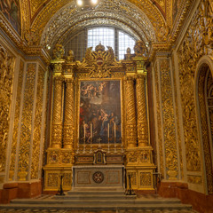 Fototapeta na wymiar malte : co cathedrale la valette