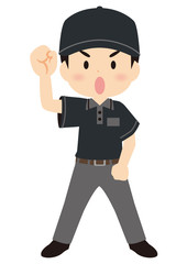 野球の審判アウト