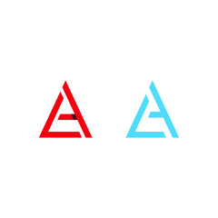 Letter A, A vector icon, logo