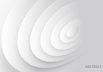  Abstract white and gray gradient background. Circle shape with shadow in paper cut style. circle shape with shadow in paper cut style.