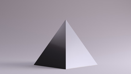 Silver Pyramid 3d illustration 3d render	