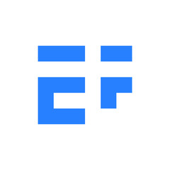 Letter EF vector logo or icon