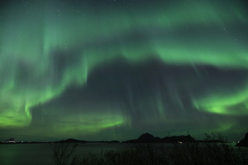 Naklejka premium Nordlicht Aurora Borealis in Norwegen