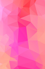 Orange pattern polygonal background. Shining colorful illustration