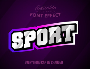 Sport text, editable font effect
