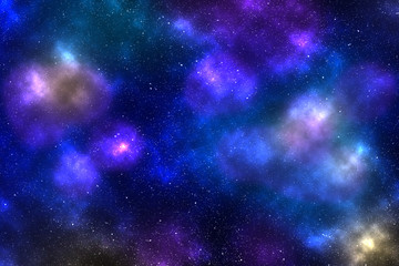 Fototapeta na wymiar Abstract Space background with nebula and stars, night sky and milky way.