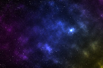 Abstract Space background with nebula and stars, night sky and milky way.