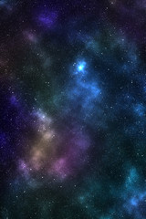 Fototapeta na wymiar Abstract Space background with nebula and stars, night sky and milky way.