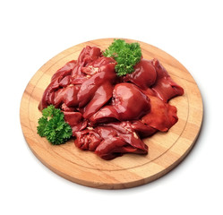 Raw chicken liver.