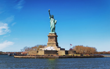 Liberty Island and Statue in New York