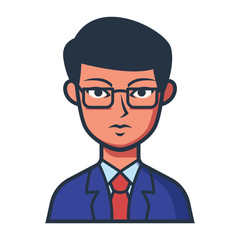 People Avatar Vector Icon Design, Isolated Background