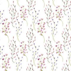 Watercolor Summer Spring Hand Drawn Seamless PAttern