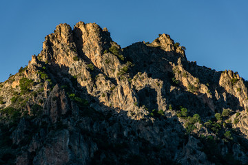Landscape of the high mountains of Sierra Nevada, seen from the west side.