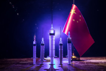 Coronavirus / Corona virus concept. china put mask to fight against Corona virus. Concept of fight...