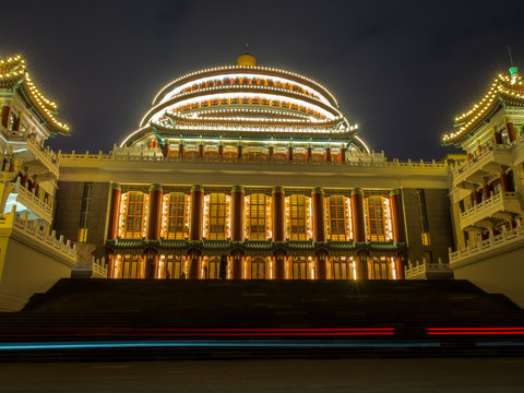 Chongqing, China - January 1, 2020 : Great Hall of the People and People's Square
