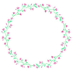 Purple Watercolor Floral Wreaths