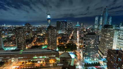 Fototapeta na wymiar New York City skyline with skyscrapers USA
